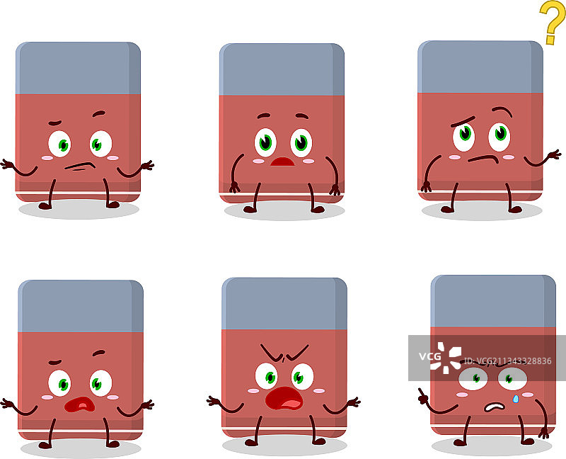 卡通橡皮擦的表情图片素材