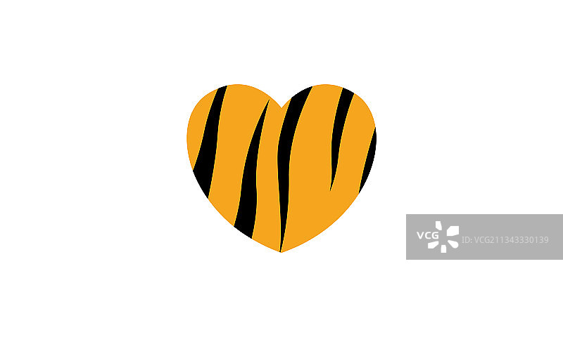 狂野皮肤爱心形状标志图标设计图片素材