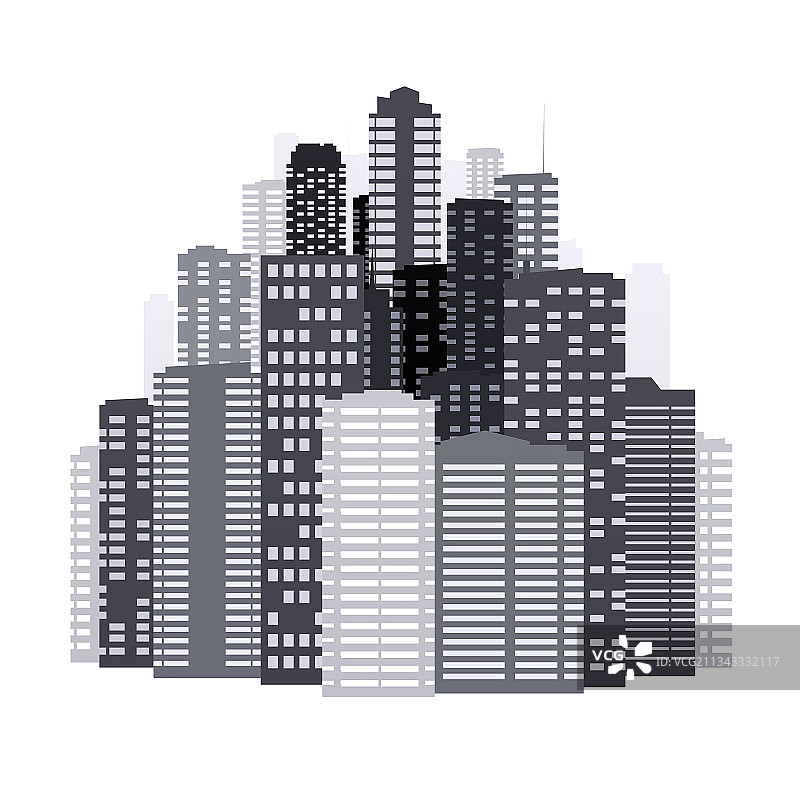 智慧城市建筑概念摩天大楼图片素材