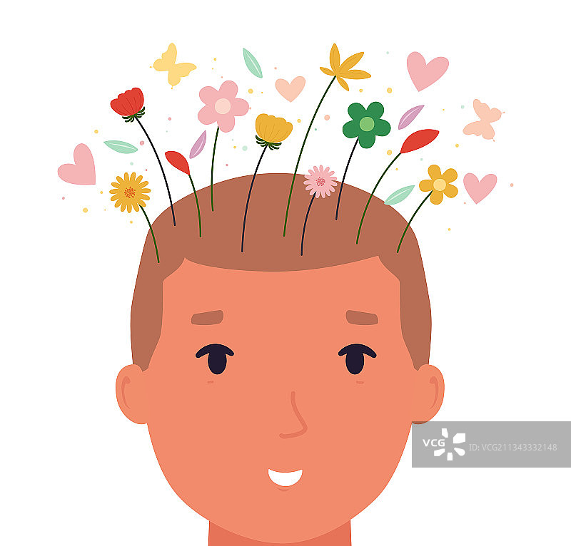 心理健康思维和健康概念图片素材