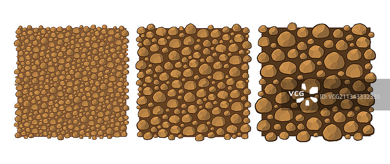 带石头的顶层地面俯视图图片素材