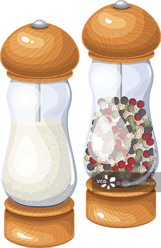 盐和胡椒研磨器调味瓶图片素材