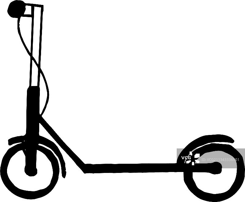 手绘电动滑板车图标图片素材