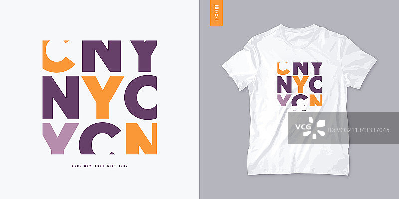 纽约市字母T恤海报设计图片素材