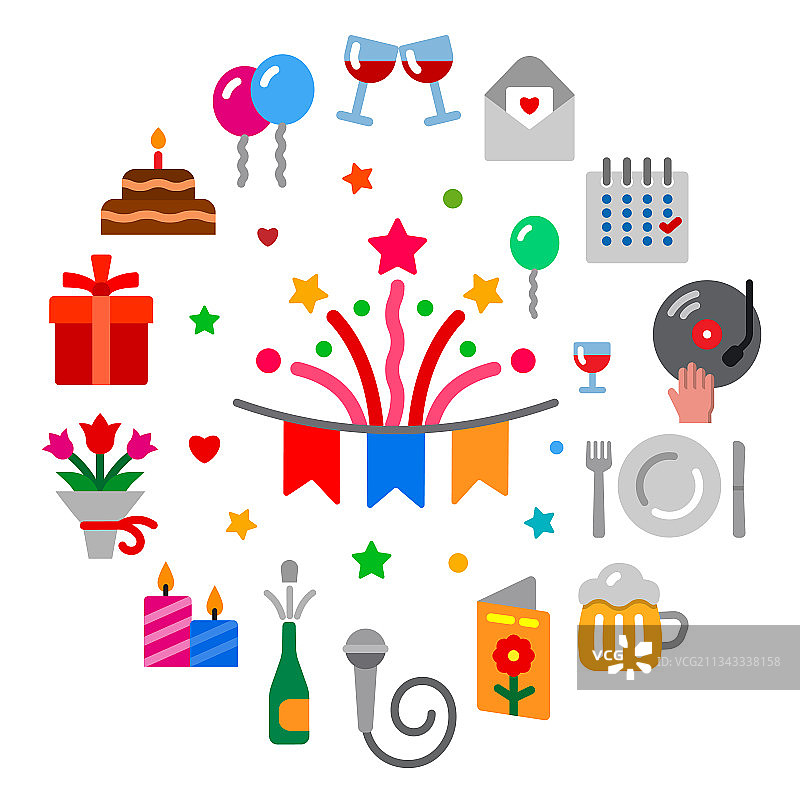 庆祝概念图标图片素材