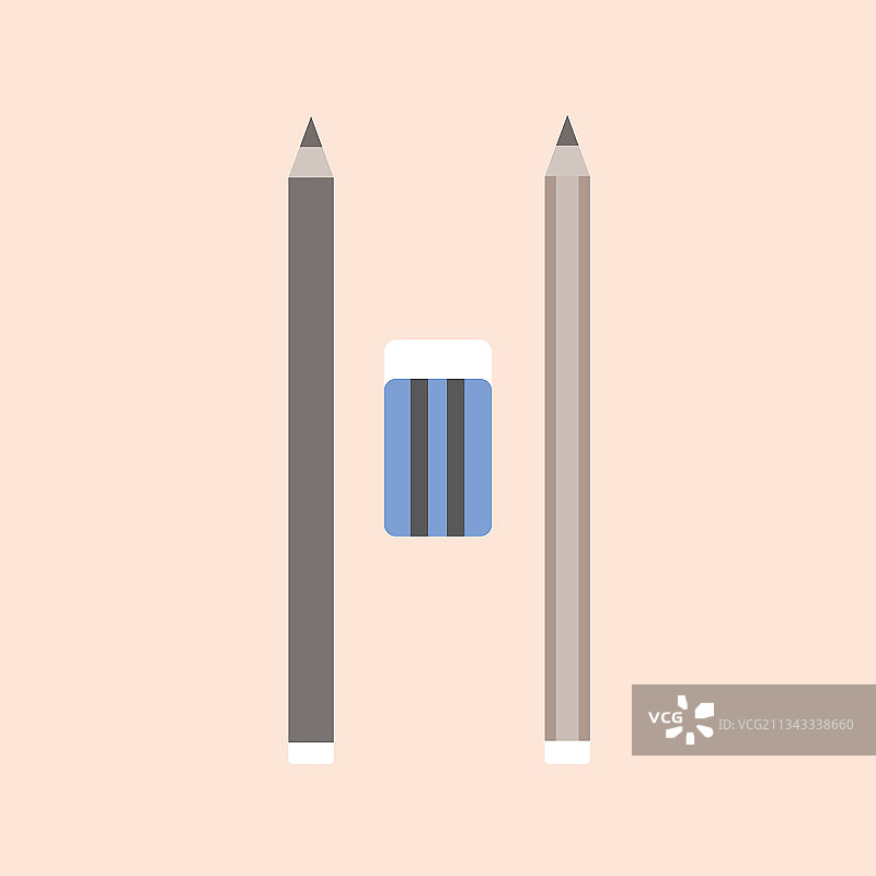 铅笔和橡皮图片素材