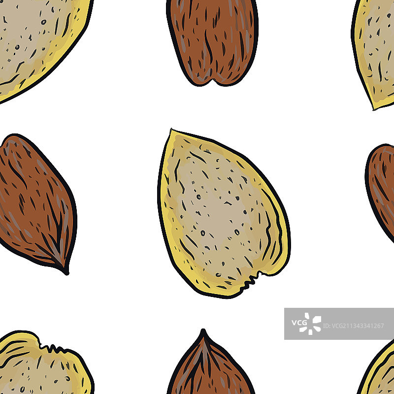无缝杏仁图案图片素材