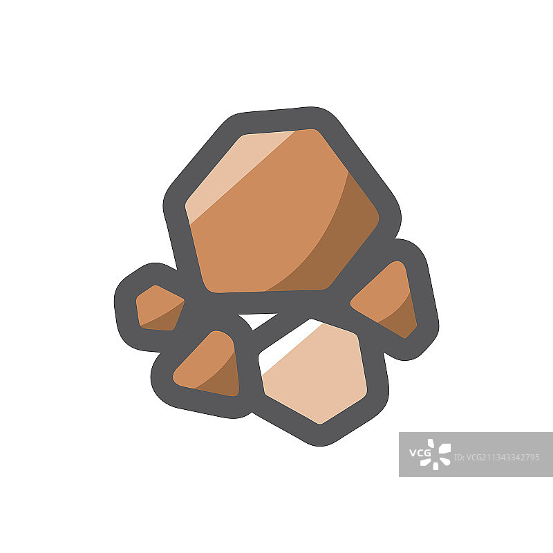 石堆卡通图标图片素材