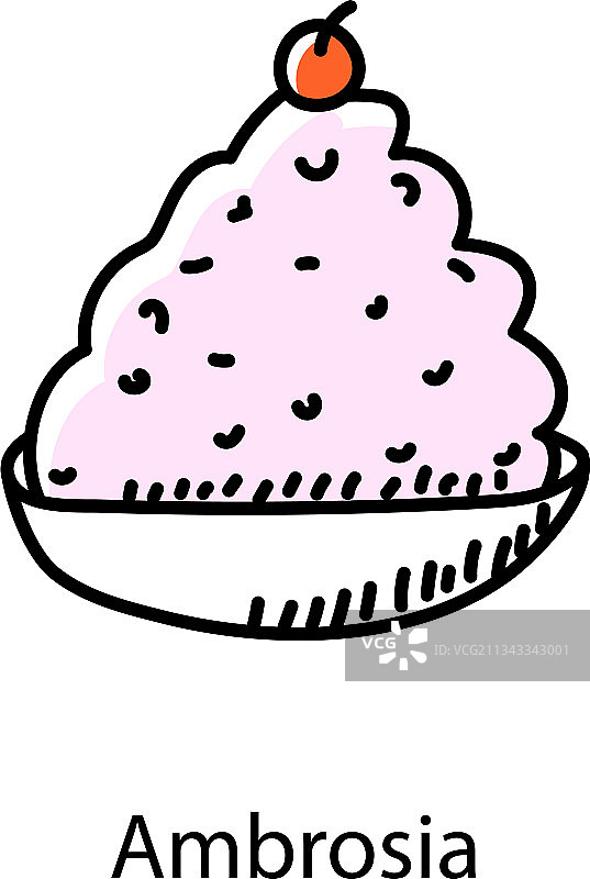 奶油水果沙拉图片素材