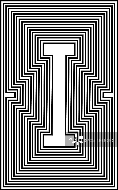 字母I线条标志图标设计图片素材