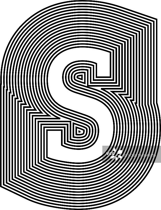 字母S线条Logo图标设计图片素材