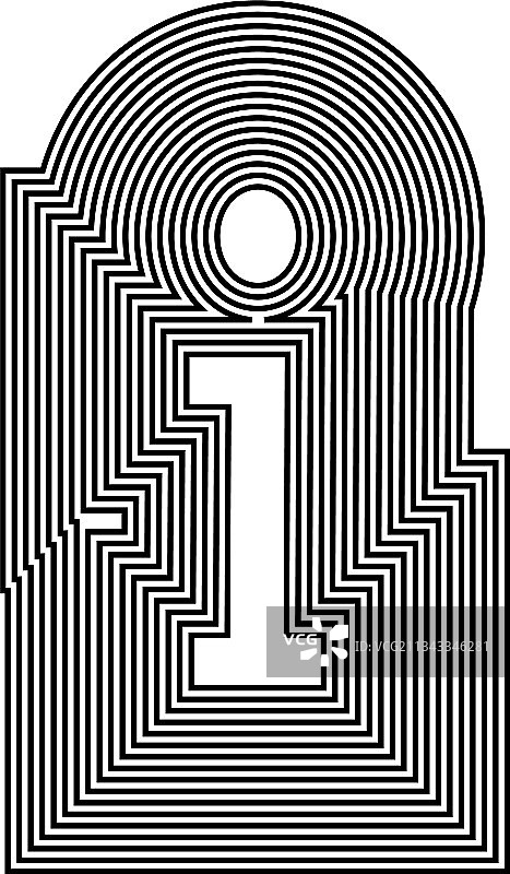 字母I线条标志图标设计图片素材