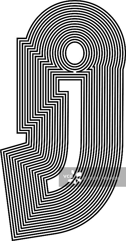 字母J线条标志图标设计图片素材