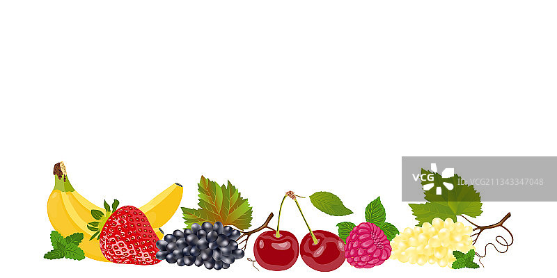 白色背景水果banner合集图片素材