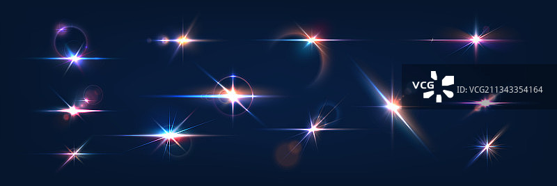 逼真的闪光光晕效果图片素材