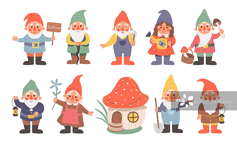 有趣的卡通小矮人图片素材