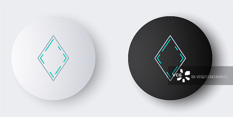 带有方块符号的线条扑克牌图标图片素材