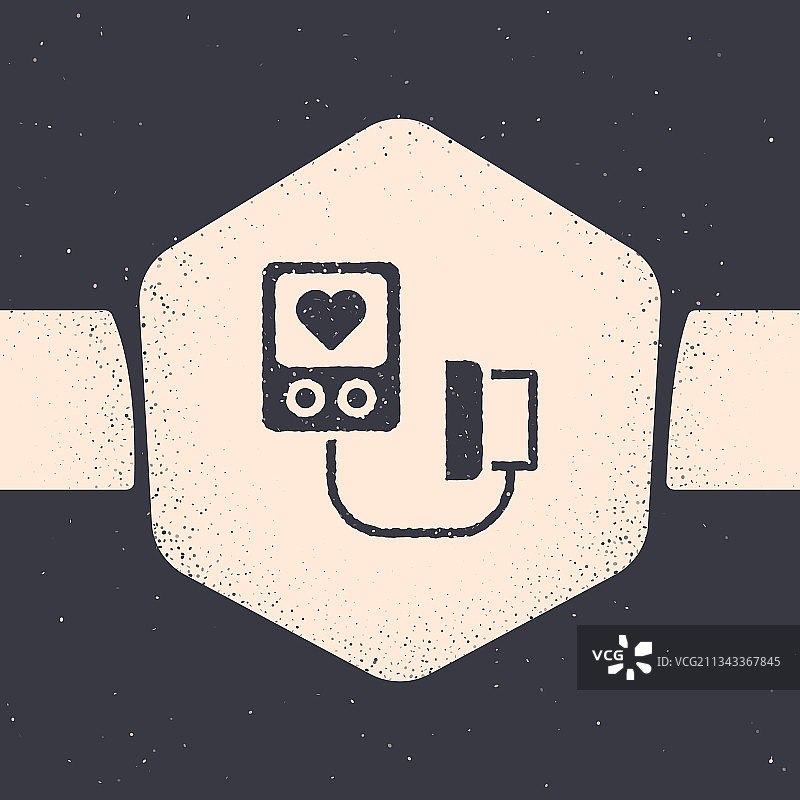 做旧血压图标灰色背景图片素材