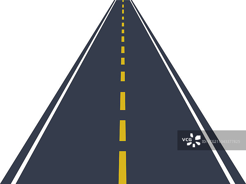 带有白色和黄色标记的笔直道路图片素材