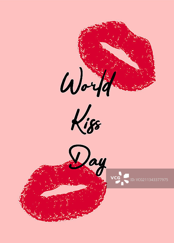 世界亲吻日海报宣传单模板图片素材