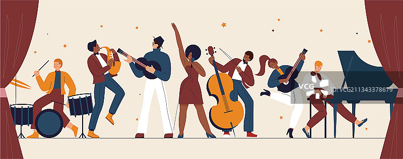 国际爵士乐日复古节日派对图片素材