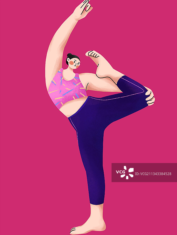 运动女孩-瑜伽图片素材