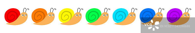 蜗牛耳蜗图标集合图片素材