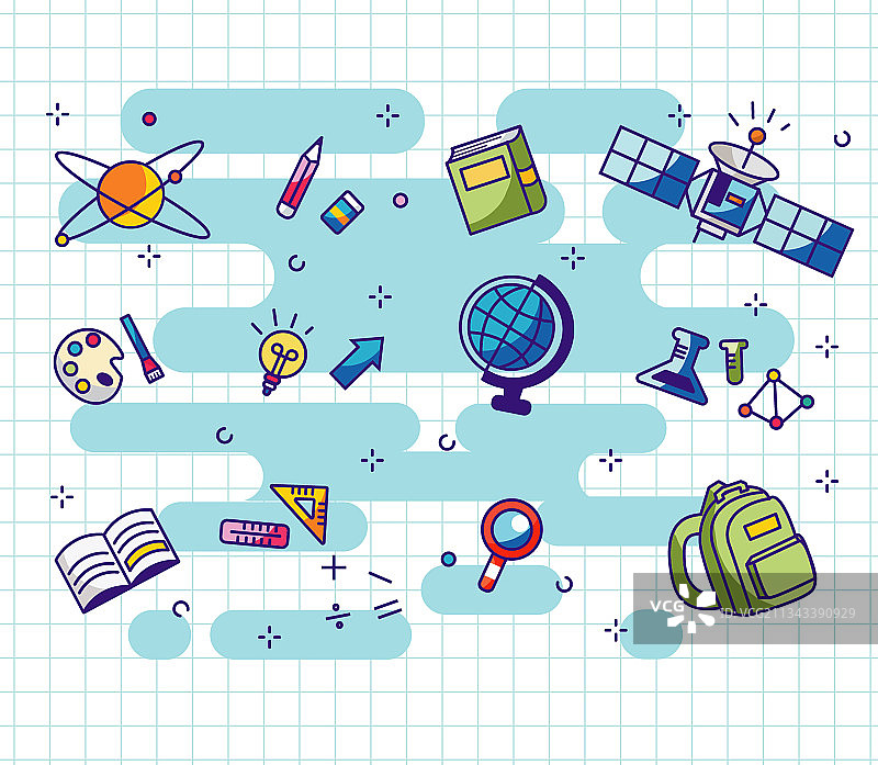 矢量学习小物件图片素材