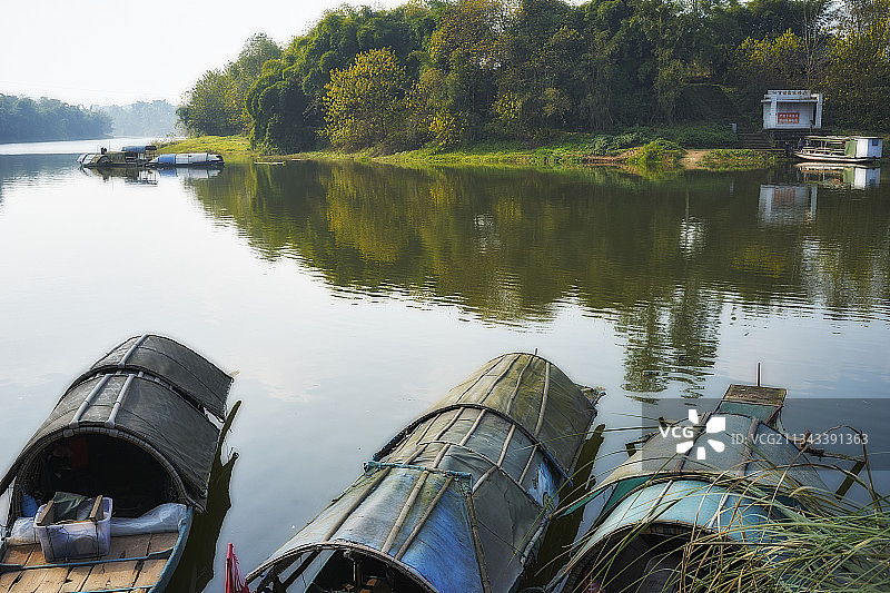 仙市古镇的小船图片素材