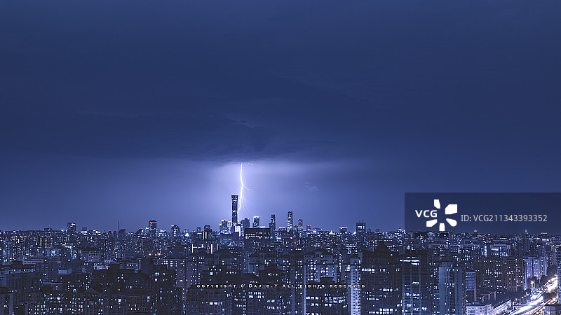 闪电城市图片素材
