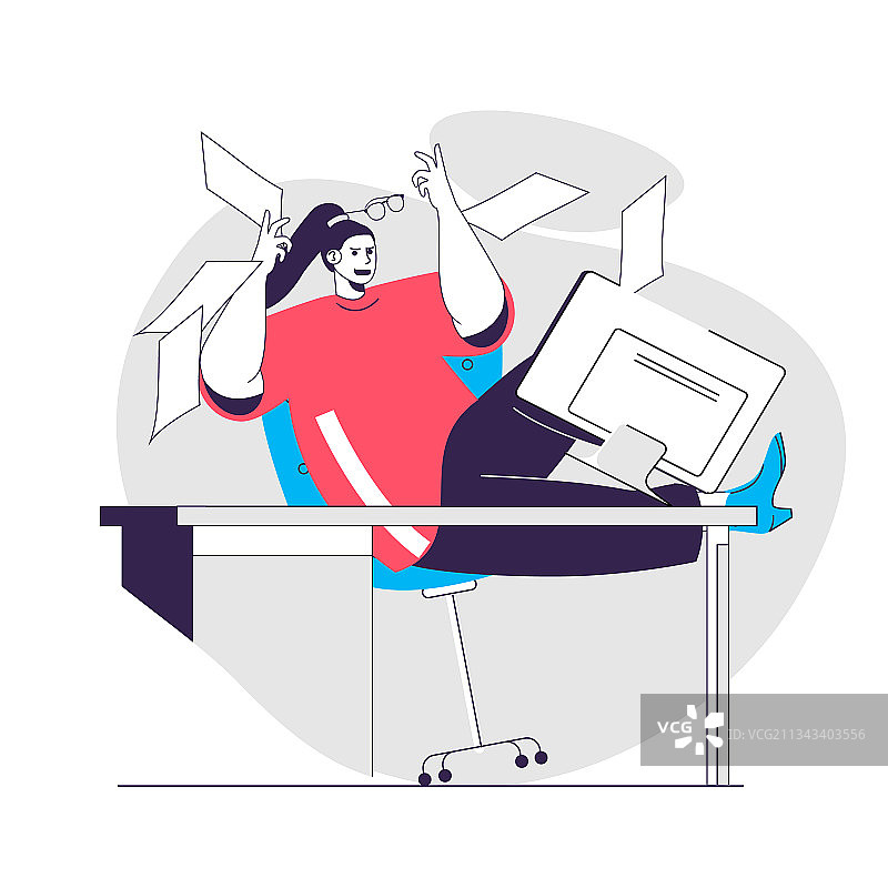 愤怒情绪网络概念：尖叫的女人图片素材