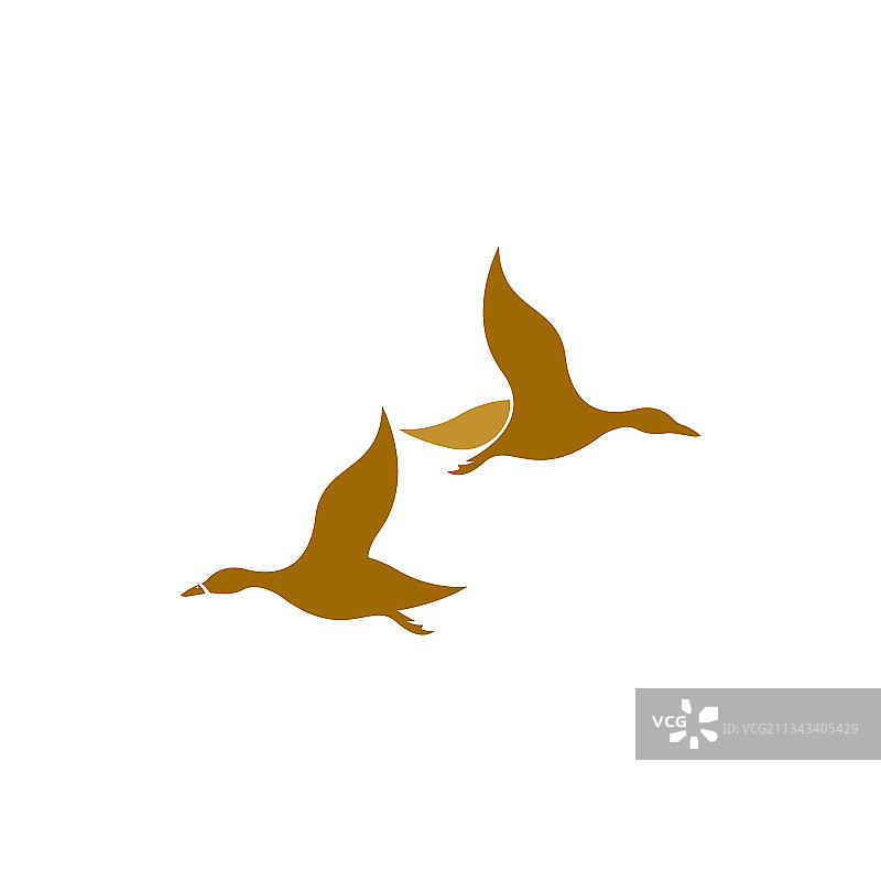 鸭子图标Logo设计概念模板图片素材