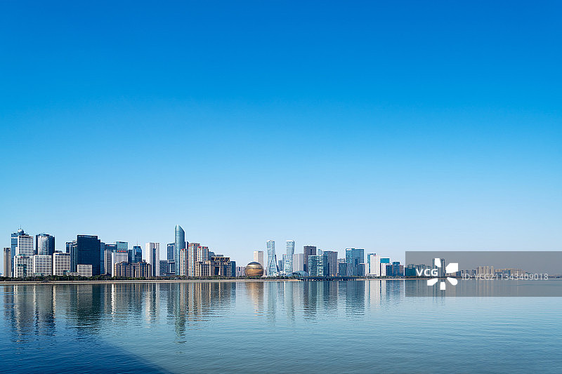 杭州钱江新城城市天际线图片素材