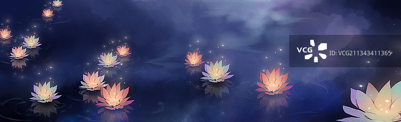 荷花灯图片素材