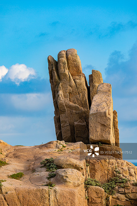 浙江省舟山市嵊泗列岛花鸟岛佛手石景点图片素材