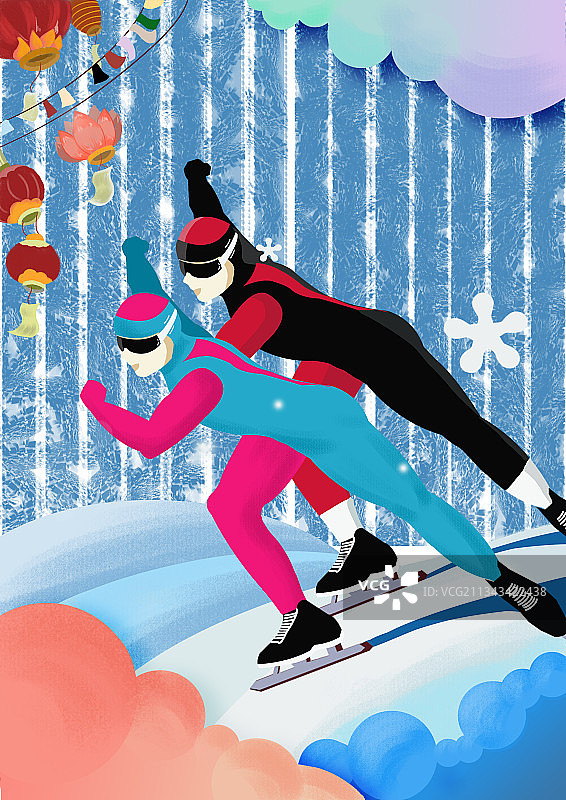 滑冰者图片素材