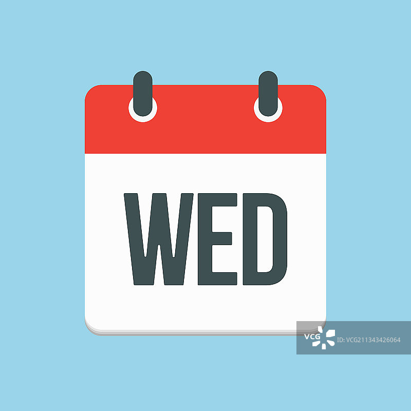 日历图标页 - 星期三图片素材