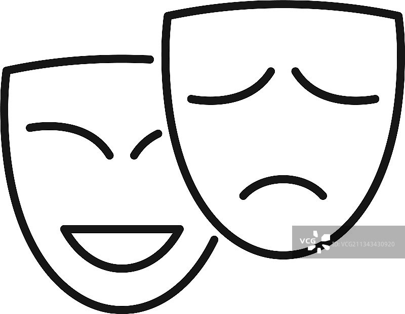 双重人格图标轮廓样式图片素材