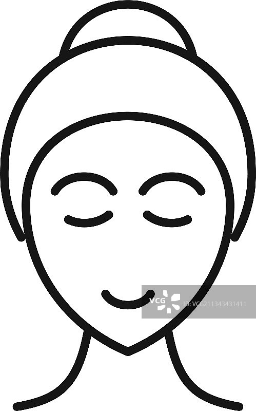 精心打扮的女性图标轮廓样式图片素材