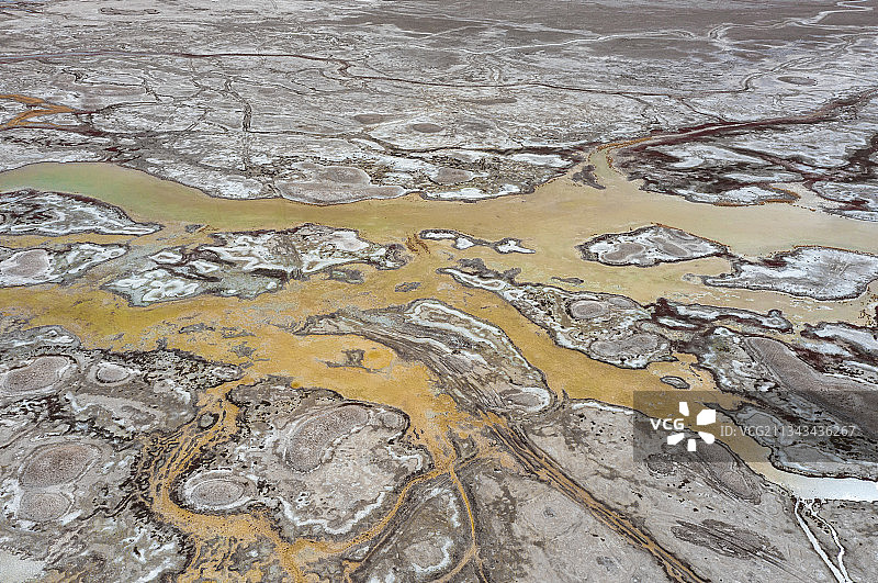 航拍盐碱地图片素材