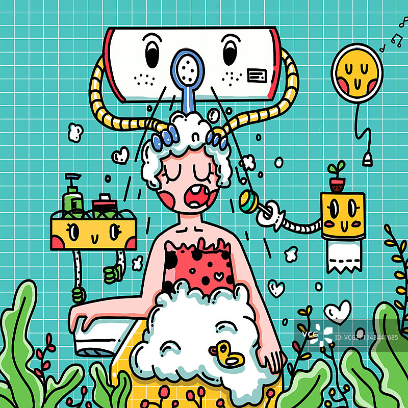 人工智能家居服务插画图片素材