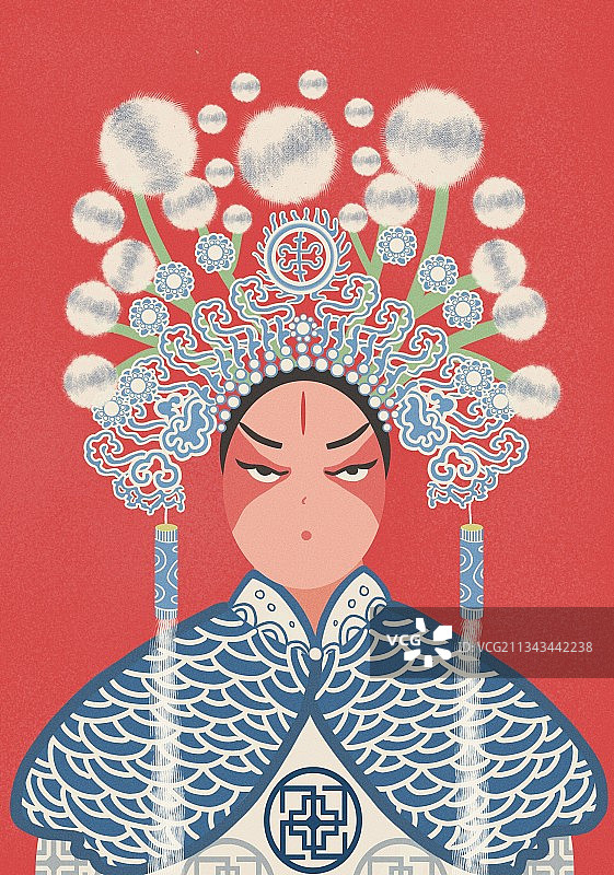 国潮风插画系列旦图片素材