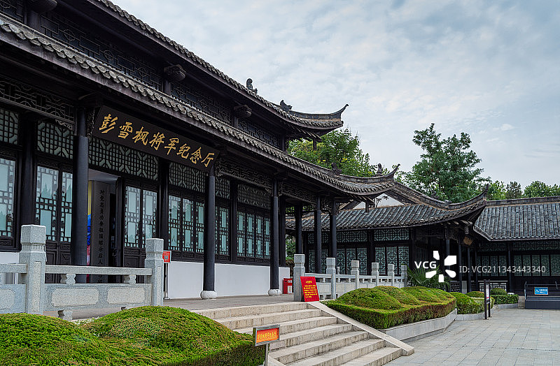 安徽省宿州市雪枫公园，彭雪枫纪念厅图片素材