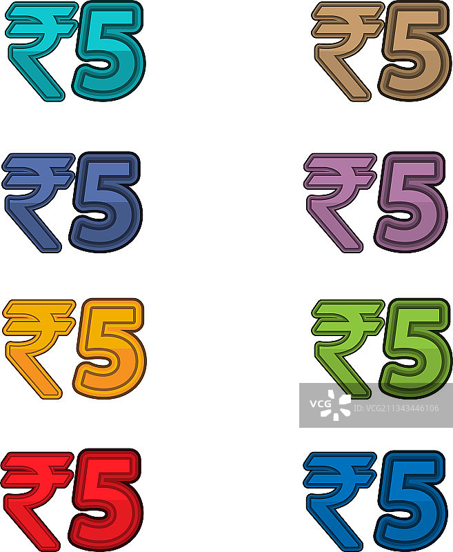 5卢比价格标签图片素材