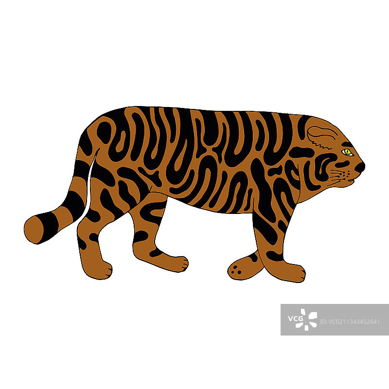 卡通风格的有趣老虎角色图片素材