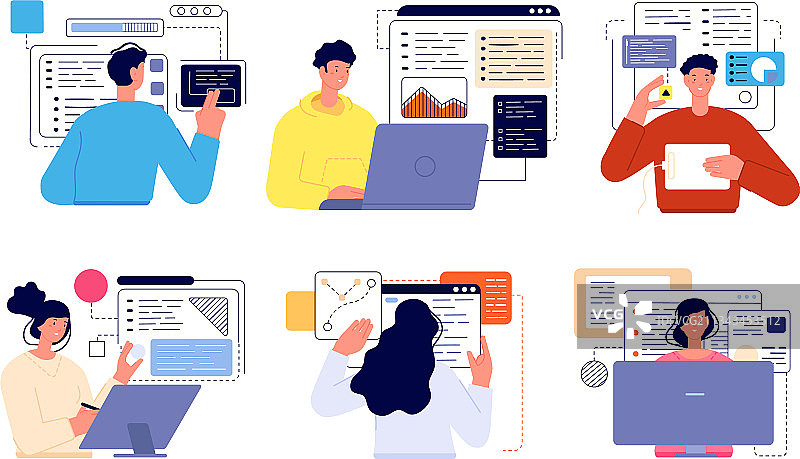 程序员工作场景图片素材