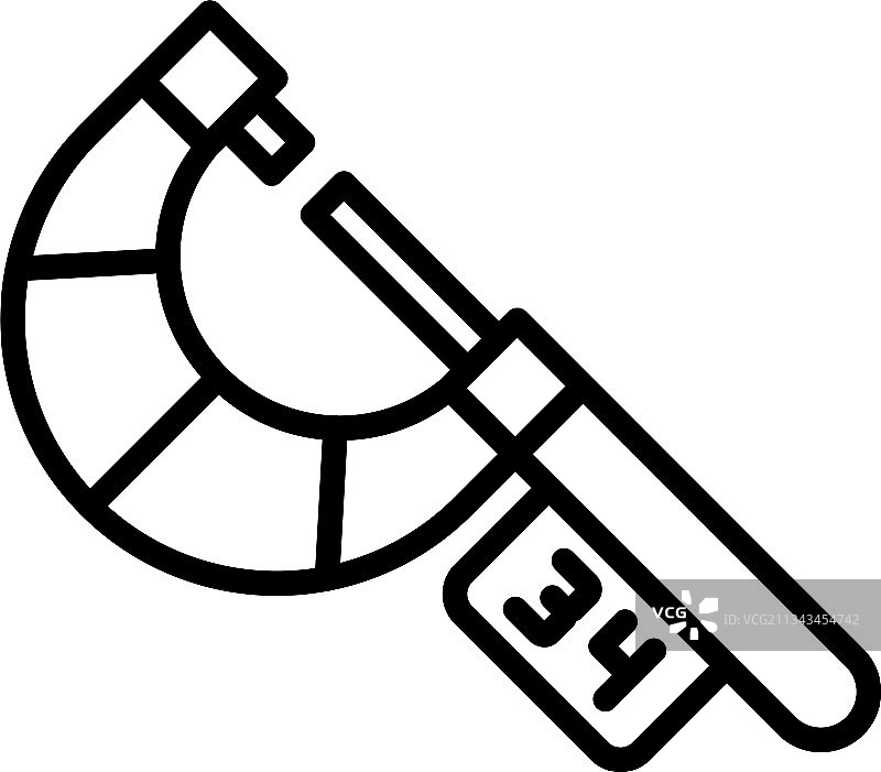 数字千分尺精度图标轮廓样式图片素材