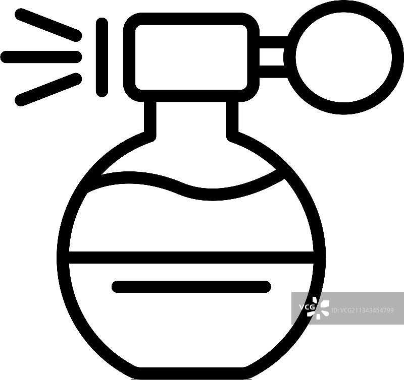 卷发喷雾图标轮廓样式图片素材