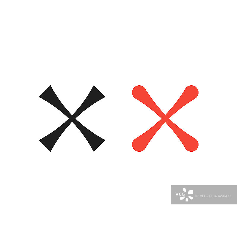 扁平风格的十字图标图片素材