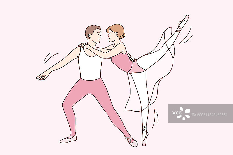 经典芭蕾舞者与艺术概念图片素材